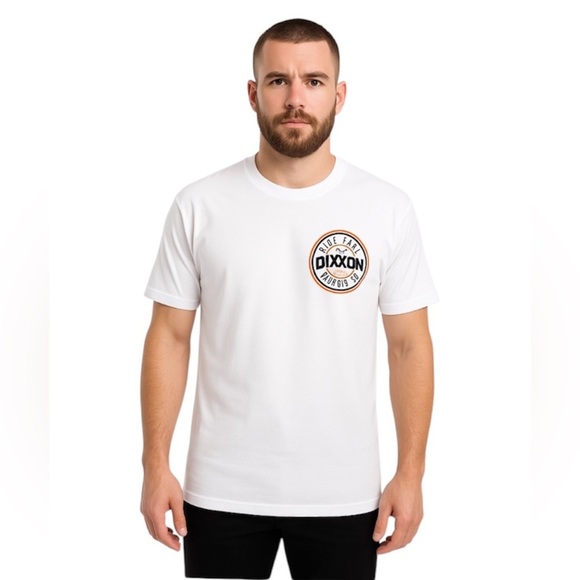 NWOT Dixxon Men's Sturgis Ride Fast White Tee Shirt, Size Large - Picture 1 of 5